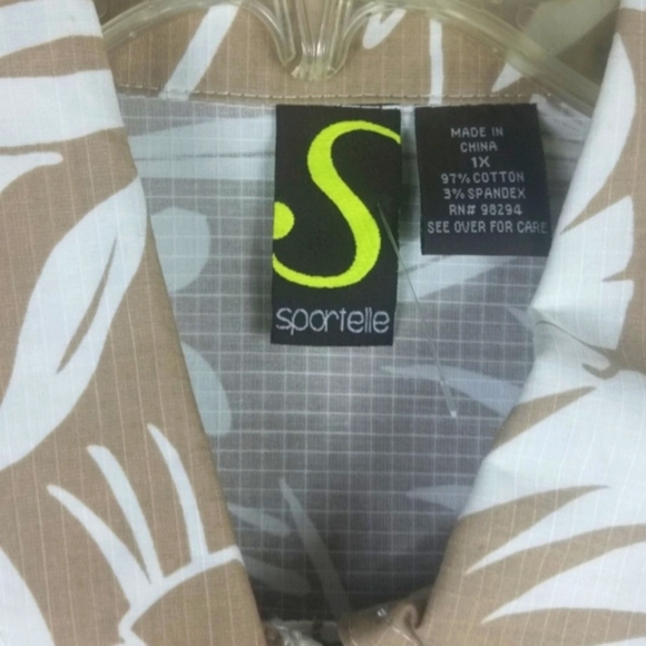 NWT, Sportelle, Taupe and White Jacket Size 1X - Picture 4 of 6